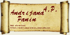 Andrijana Panin vizit kartica